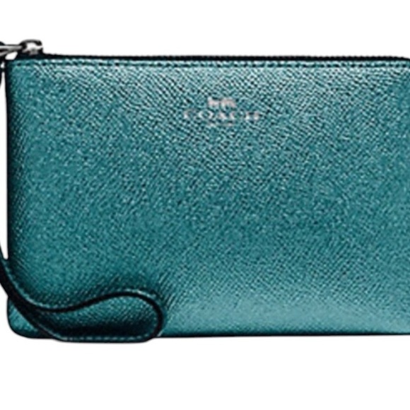 Coach Turquoise Wristlet - Picture 1 of 1
